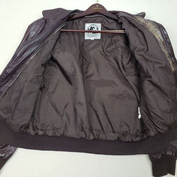 Saddlery Cooper Collection Mens Brown Leather Removable Lined Jacket Sz L 44 VTG - Picture 6 of 16